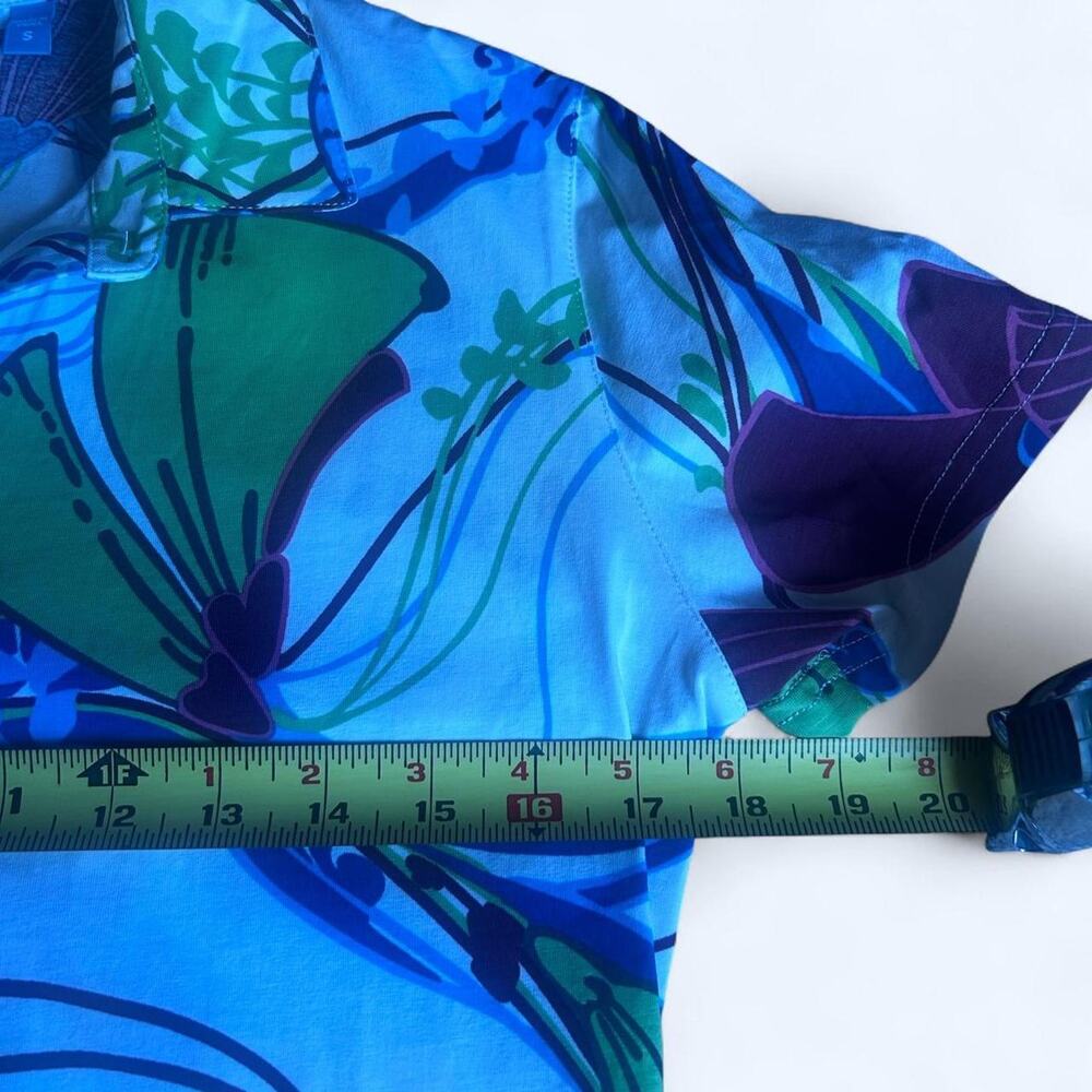 Tori richard green and purple Small Womens Polo EUC - Picture 5 of 5